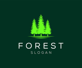 Pine Tree Logo Design. Forest Logo Logo Template