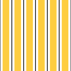 Seamless geometric pattern with black and white lines on yellow background. Vector illustration. Texture for print, textile, fabric, packaging.