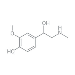 chemical structure of Metanephrine (C10H15NO3)