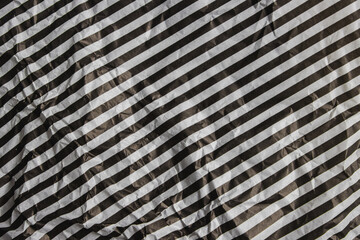 Black And White Crumpled Striped Paper Background
