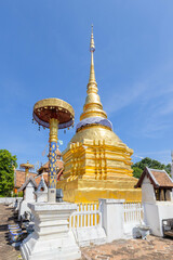 Wat Pong Sanook Temple. A landmark to visit in Lampang province, Northern of Thailand