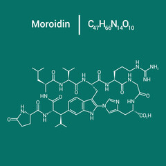 chemical structure of Moroidin (C47H66N14O10)