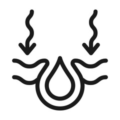 Moisture line icon. Moisturizing cream. Skincare illustration