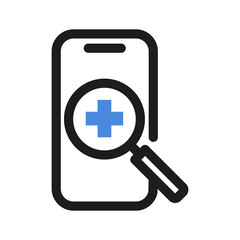 Obraz premium Repair phone icon, phone service Outline illustration.