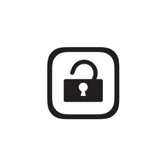 Trendy lock app icon in flat style isolated on white background. 
Icon for the presentation, brochure, catalog, poster, book, magazines and apps.
Vector illustration, EPS10.