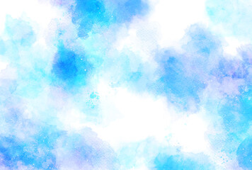 背景素材_水彩テクスチャ_青