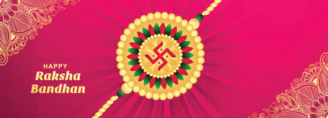Hindu festival raksha bandhan greeting card banner background
