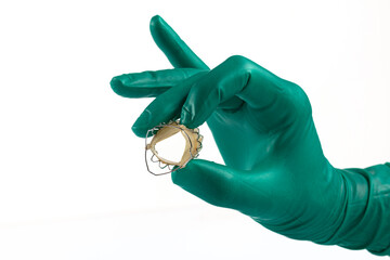 Heart valve surgery cardiology for patient in hospital. Prepare Transcatheter aortic valve...