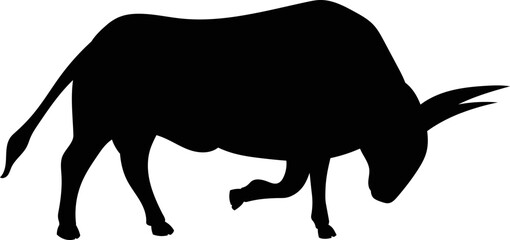 Fototapeta Cow Silhouettes PNG SVG EPS Cow Vector Cow Clipart obraz