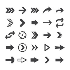 Arrows icon collections. Set of arrow vectors. Arrowheads shapes.