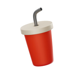 coke food and drink icon 3d rendering on isolated background