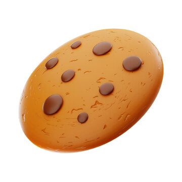 cookie food and drink icon 3d rendering on isolated background