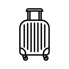 Baggage, luggage line icon. Pictogram isolated on a white background.