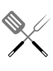 Barbecue Pfannenwender Grillgabel Grillmeister 
