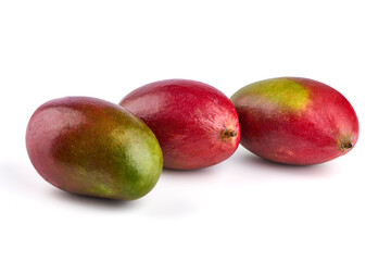 Ripe mango isolated on white background.