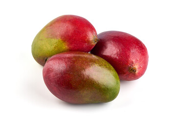 Ripe mango isolated on white background.