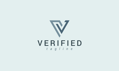 Letter v creative simple modern logo