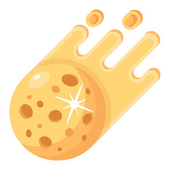 Get this amazing flat icon of space orbit 