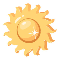Ready to use flat icon of sun