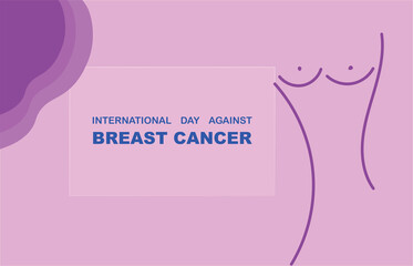 International day against breast cancer banner.
