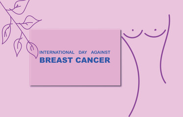 International day against breast cancer banner.