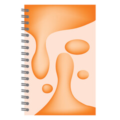 Notepad color vector illustration, isolated white background
