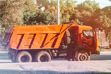 Road works. Workers repair the asphalt pavement of the road. Road repair equipment. High quality photo