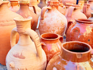 Different handmade ceramic pots for sale