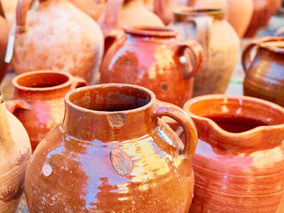 Different handmade ceramic pots for sale