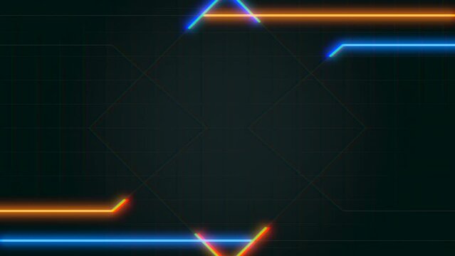 Digital computer screen with lines and grid, motion abstract business, corporate and retro style background