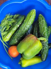 cucumbers and tomatoes