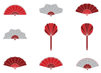 hand fan vector design illustration isolated on white background 