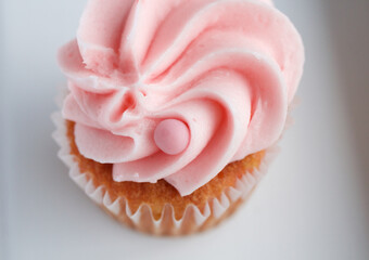 Pink Frosting Cupcake