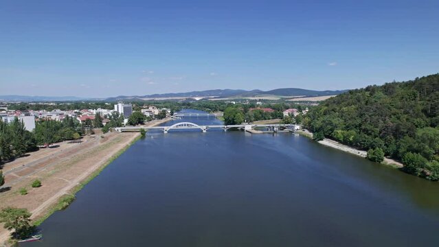 Aerial view of Piestany, Slovakia.
