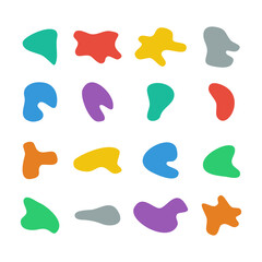Colour liquid blob shapes