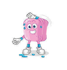 Obraz premium nail stretching character. cartoon mascot vector