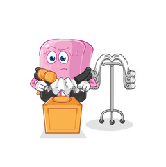 nail judge holds gavel. character vector