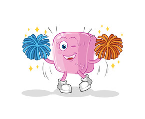 nail cheerleader cartoon. cartoon mascot vector