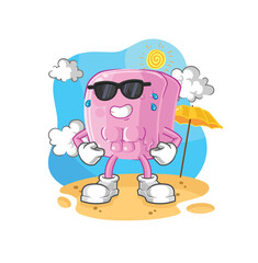 nail sunbathing in summer. character vector