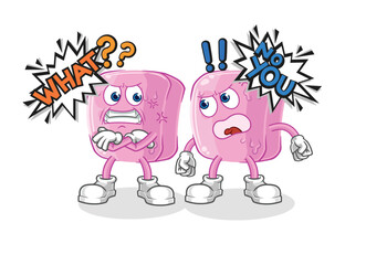 nail arguing each other cartoon vector