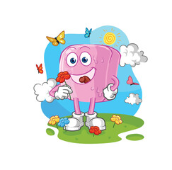 nail pick flowers in spring. character vector