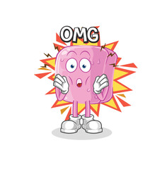 nail Oh my God vector. cartoon character