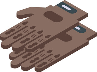 Motorbike gloves icon isometric vector. Bike equipment. Moto safety