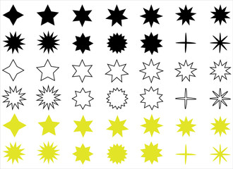Fototapeta na wymiar star vector design illustration isolated on white background 