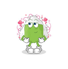 onigiri shy vector. cartoon character