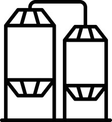 Obraz na płótnie Canvas Milk tank icon outline vector. Cow cattle. Farm breed