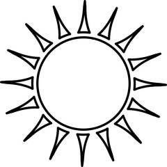 
sun vector design illustration isolated on transparentbackground 
