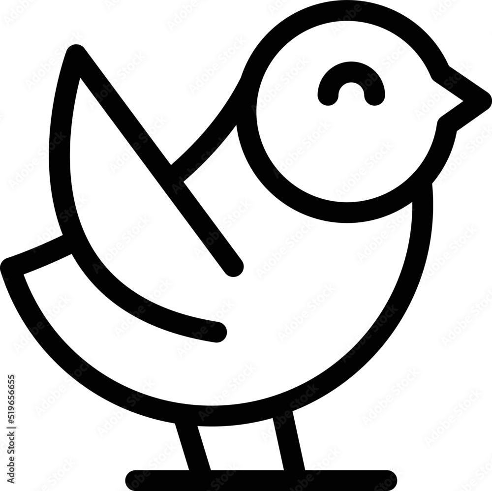 Sticker happy sparrow icon outline vector. house tree. small flying