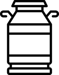 Milk cow barrel icon outline vector. Farm animal. Calf dairy