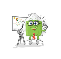 Obraz premium onigiri marketing character. cartoon mascot vector